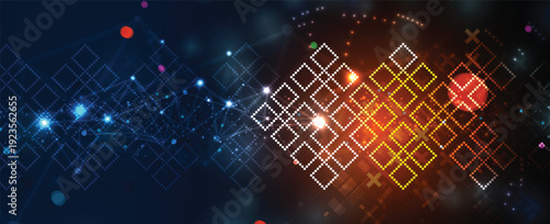 Ukrainian moderm technology background for science and business theme