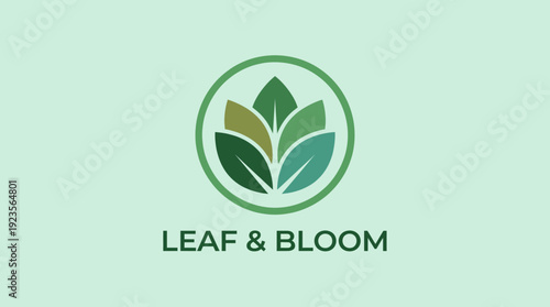 An elegant logo design featuring leaves and blooms, symbolizing beauty and growth, perfect for brands in the wellness or botanical sectors conveying natural elegance.
