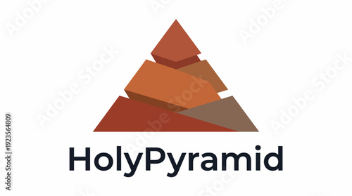 This logo features a stylish, layered pyramid design, representing stability, strength, and uniqueness, making it suitable for various brands focused on excellence and innovation.