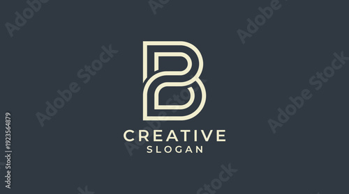 This logo features a unique intertwining 'B' design with a tagline, portraying creativity and professionalism, ideal for brands in creative industries and design.
