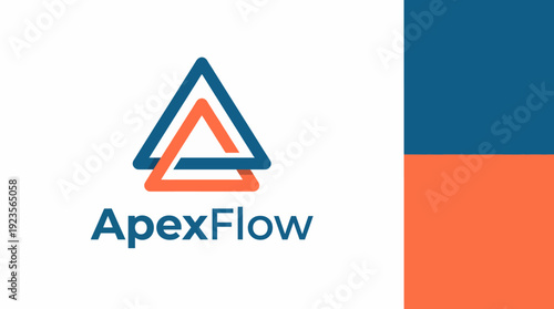 This logo creatively employs triangles to convey a sense of flow and movement, making it suitable for brands focused on technology, innovation, and adaptability.
