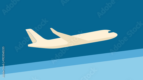 This image portrays a minimalist airplane silhouette against a tranquil blue sky, evoking feelings of travel, exploration, and freedom for aviation enthusiasts.