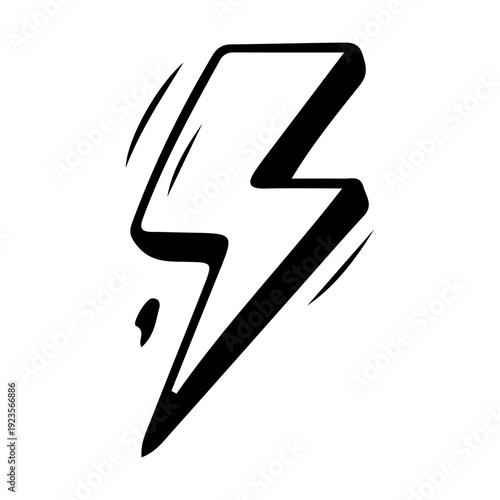Hand-Drawn Lightning Bolt Icon