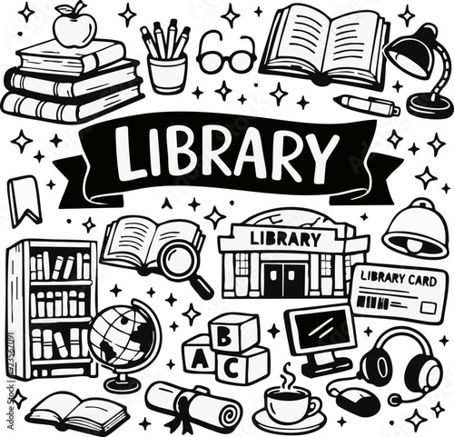 Library Icons and Symbols.