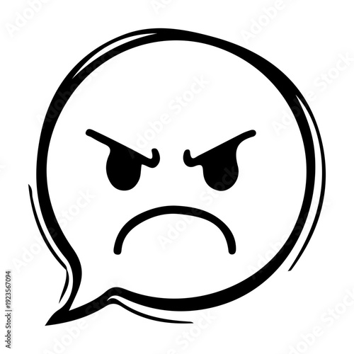 Angry Chat Bubble Icon