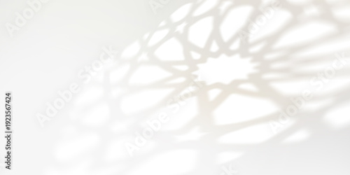 Photography Abstract Arabesque shadow background with traditional ornament, ramadan islamic design