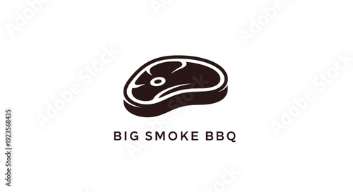 Grilled Steak BBQ Logo Design.