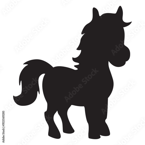 Cute Pony Silhouette Graphic