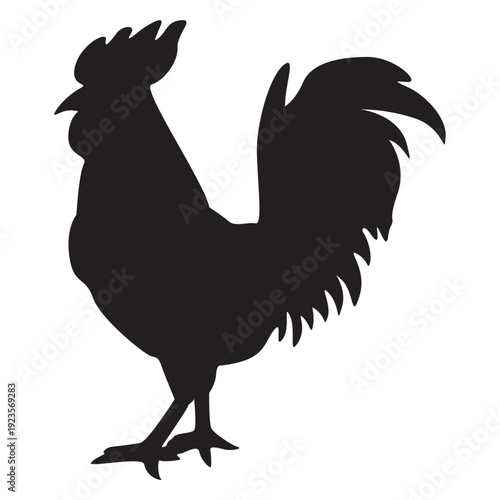 Rooster Silhouette Vector Art
