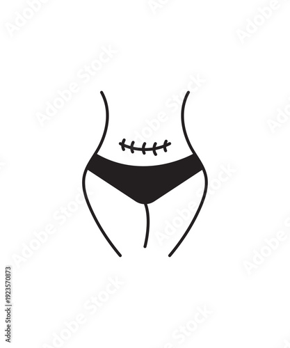 woman surgery icon, vector best flat icon.