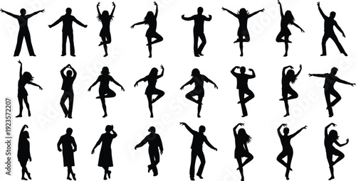 Diverse Collection of Young Men and Women Silhouettes Sitting on the Floor in Relaxed and Thoughtful Poses for Social Design