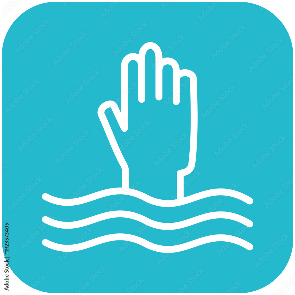 Fototapeta premium Drowning Icon