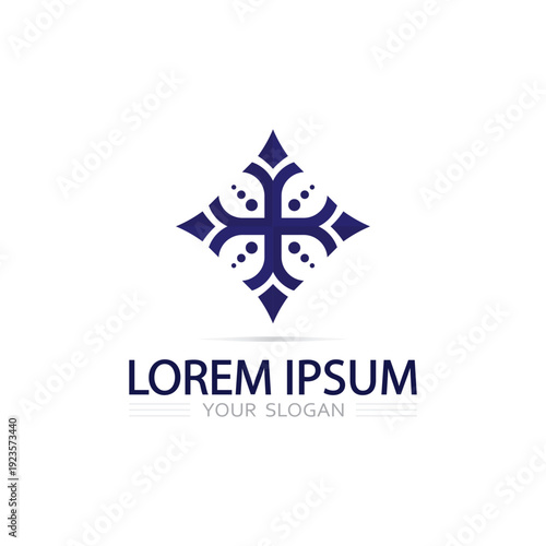 Creative geometric emblem logo template suitable for corporate business branding projects worldwide use