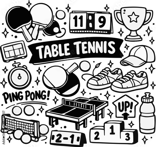 Table Tennis Equipment Illustration 1.
