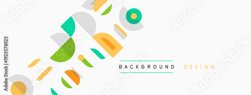 Abstract geometric shapes overlap, creating modern background. Soft colors, simple design, suitable for various projects.