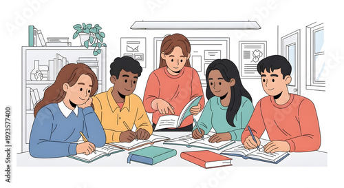 Diverse Young Professionals Collaborating in a Creative Office Meeting