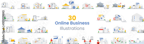 Digital Online Business Concept Illustration