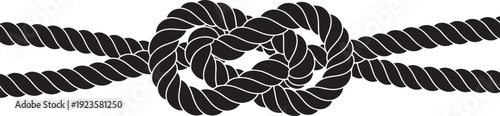 Detailed illustration of a secure rope knot tied tightly