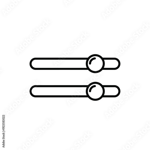 Two horizontal sliders with circular knobs, representing control and adjustment, on a white background