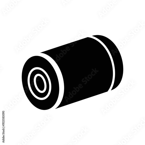 High-quality minimalist black and white film roll with detailed texture, perfect for photography projects, vintage designs, and creative commercial use.