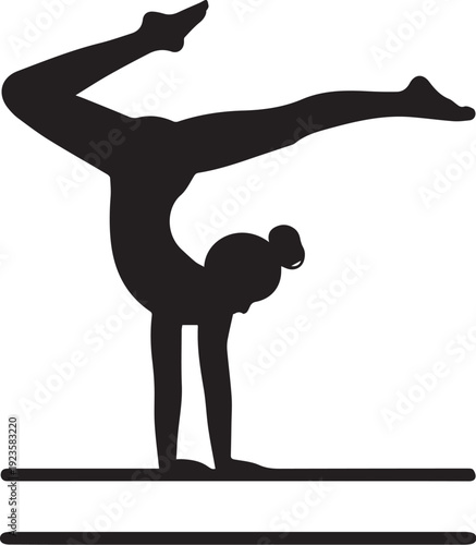 Gymnast Silhouette Heart SVG Bundle