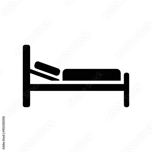 Clean and sleek black minimalist bench design with simple lines, perfect for modern interiors, urban spaces, or commercial projects requiring minimalist furniture.