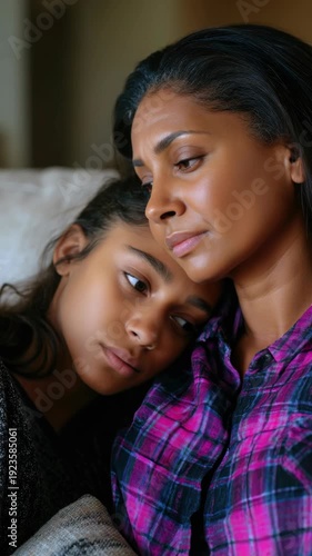 A mother's love: A heartwarming family scene.