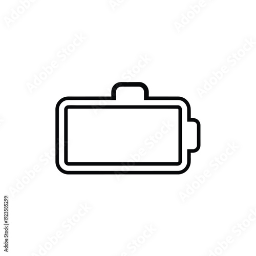 Low battery power indicator icon representing a nearly empty charge level on a mobile device or gadget, symbolizing energy depletion and the need for recharging