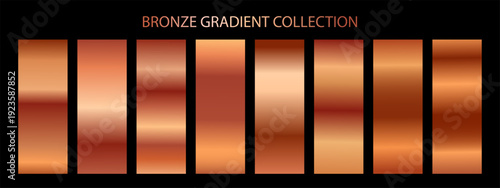 Collection of bronze and copper metallic gradients