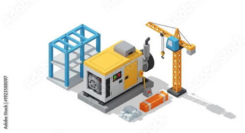 Generator Set with Crane Equipment.