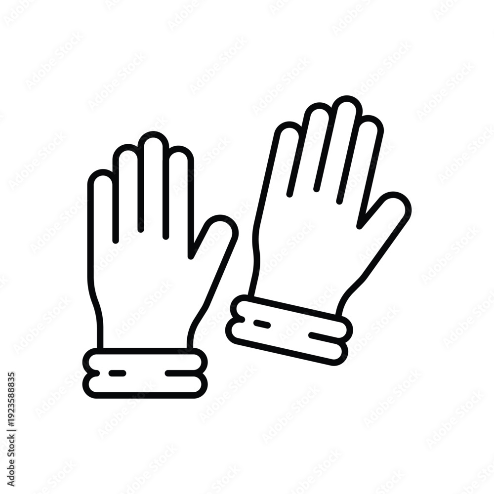 Obraz premium Glove vector icon