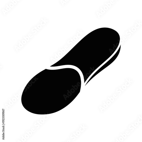 High-quality image of a sleek black ballet pointe shoe with white trim, isolated on a clean white background, perfect for dance, fashion, and artistic commercial projects.