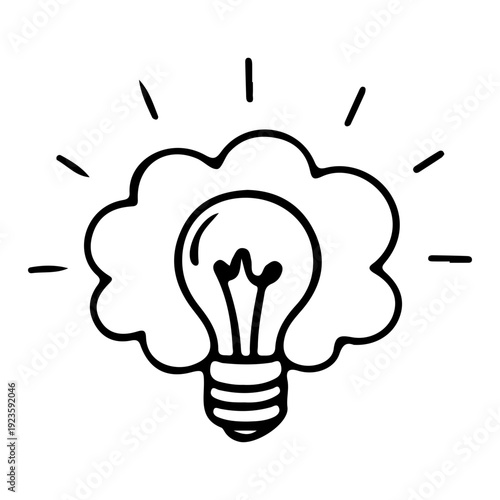 Bright Idea Light Bulb Doodle