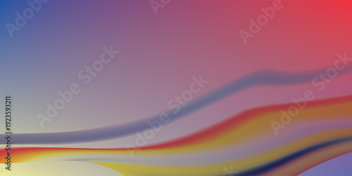Elegant Abstract Wave Background in blue, red, yellow, and orange, Amazing Web Design Element or Digital Art Display. New esp vector