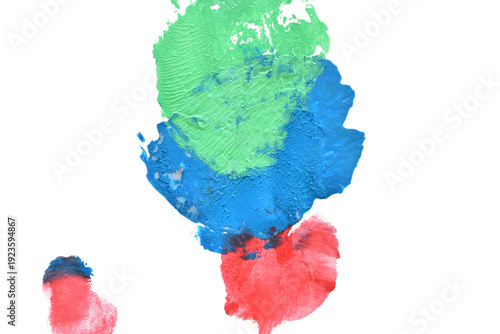 Watercolor paint spots of different shades on a PNG background.