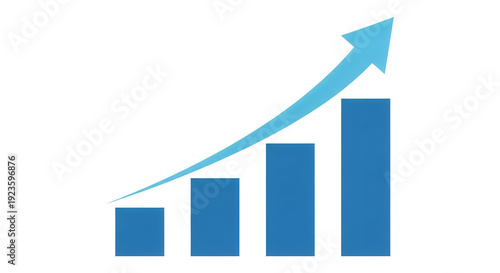 3D blue bar chart with upward growth arrow showing business success and financial increase isolated on transparent background Free Download 3D blue bar chart with upward growth arrow showing business success and financial increase isolated on transparent background - GFXLoad