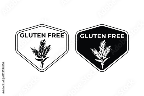 Best gluten free label or gluten free icon vector isolated in flat style. Gluten free label vector for product packaging design element. Simple gluten free icon for packaging design element.