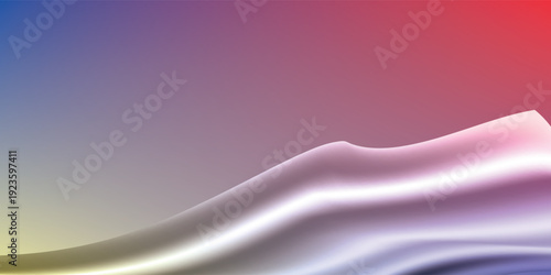 Elegant Abstract Wave Background in blue, red, yellow, and orange, Amazing Web Design Element or Digital Art Display. New esp vector