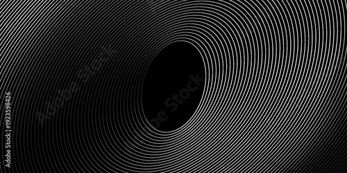 Circular spiral sound wave rhythm from lines. vector, eps10