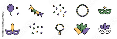 Minimalist party decor elements – Perfect for digital invitations.