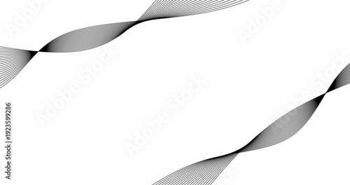 Abstract grey wave line on white background design for Science Copy Space