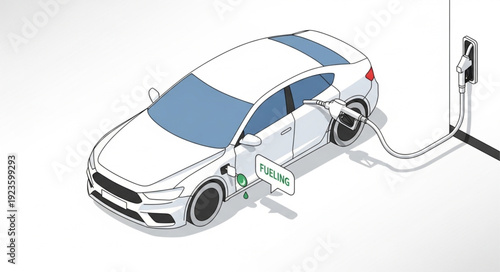 Electric Car Charging Station Vehicle.