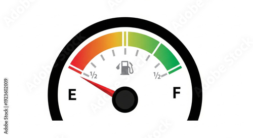 Fuel Gauge Showing Empty Tank.