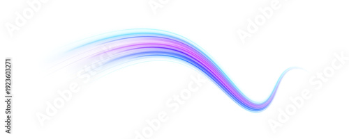 Pink and blue neon ribbons flow across a PNG layer in smooth spirals. Sparkling highlights follow motion paths. Perfect overlay for sci-fi, cyberpunk, or tech visuals.