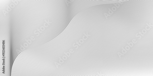 Modern lines grey background poster with dynamic. technology network abstract