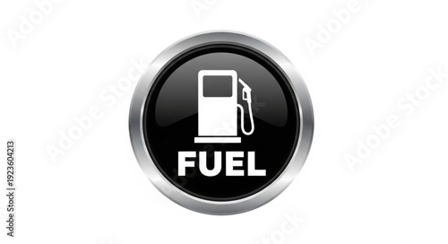 Fuel Pump Icon on Black Button.