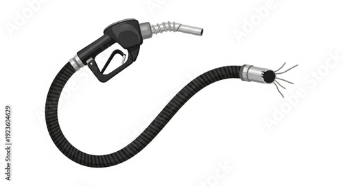 Fuel Pump Nozzle Hose Illustration.