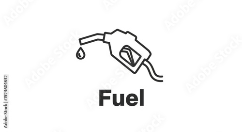 Fuel Pump Nozzle Icon Illustration.