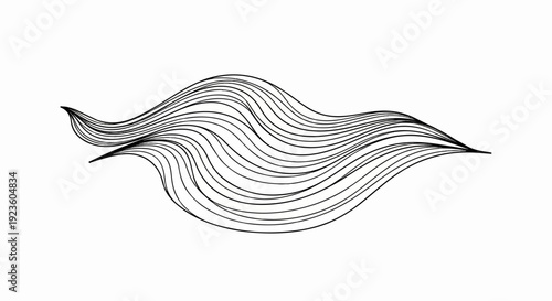 Abstract illustration of flowing, parallel lines forming wavy shapes