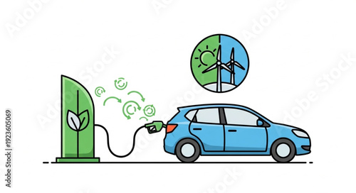 Electric Car Charging Station Renewable Energy.